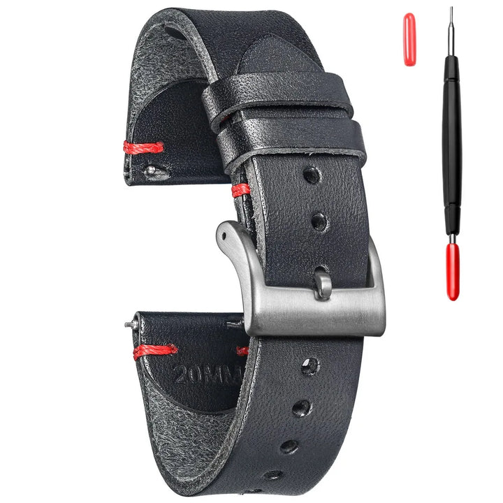 HEMSUT Handmade Italian Leather Watch Band (18-22mm)