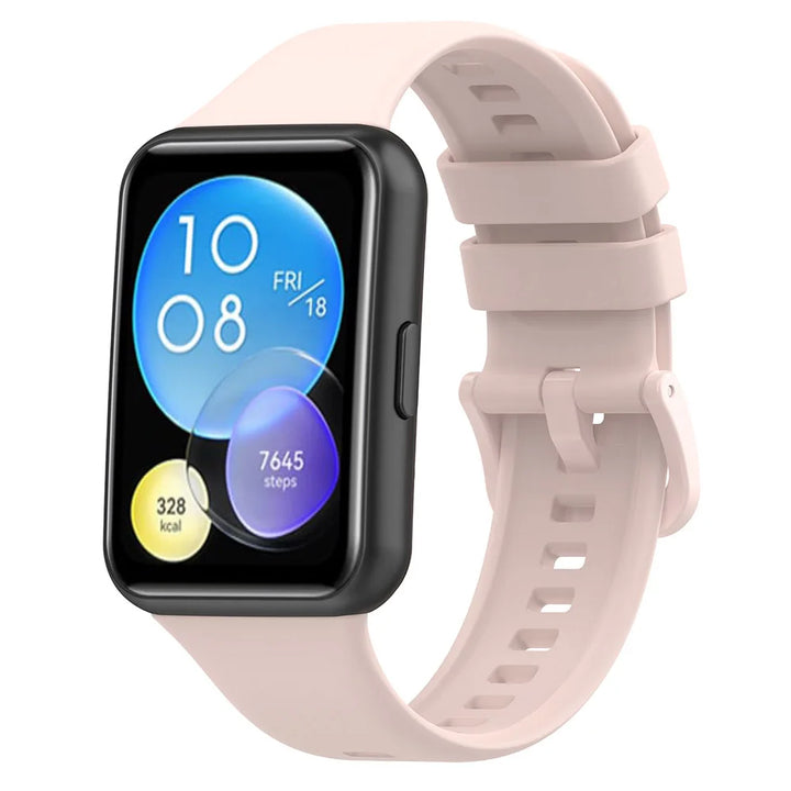 Silicone Strap with Transparent TPU Case for Huawei Watch Fit 2