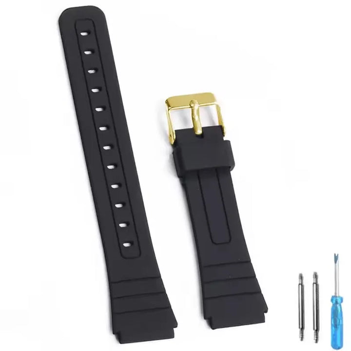 Silicone Watch Strap for CASIO F91W & W-800H Series – 18mm