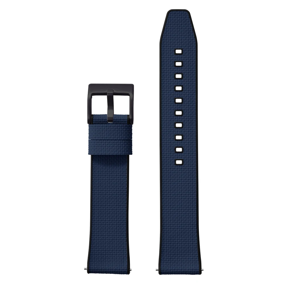 Premium Grade 18-19-20-21-22-24mm FKM Texture Watch Band Quick Release FKM Rubber And FKM Hybrid Watch Strap For Diving Watches