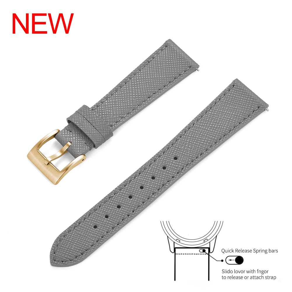 High Quality Quick Release Leather Sailcloth Watch Strap 18mm 19mm 20mm 21mm 22mm 23mm 24mm For Omega X Swatch MoonSwatch
