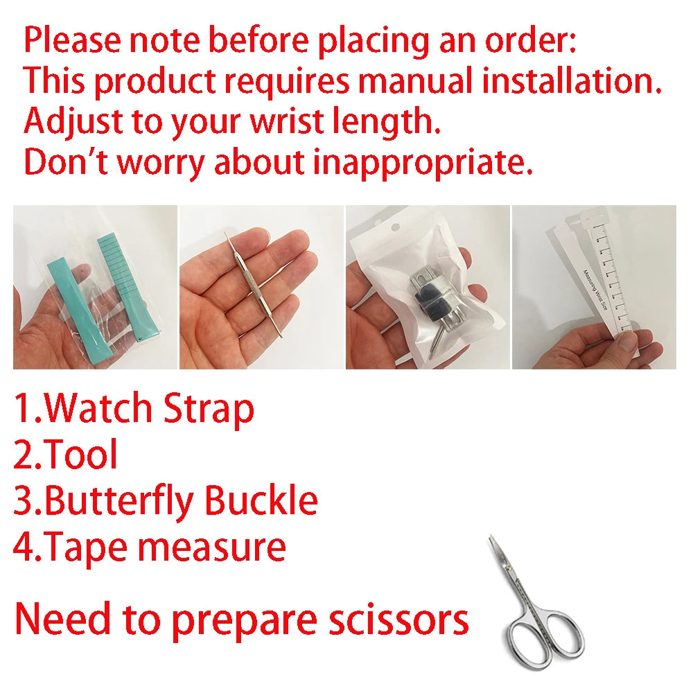 JUELONG CTS Fluororubber Watch Strap 18mm 19mm 20mm 22mm New Quick Release Butterfly Buckle Watch Band FKM Strap For Cut To Size