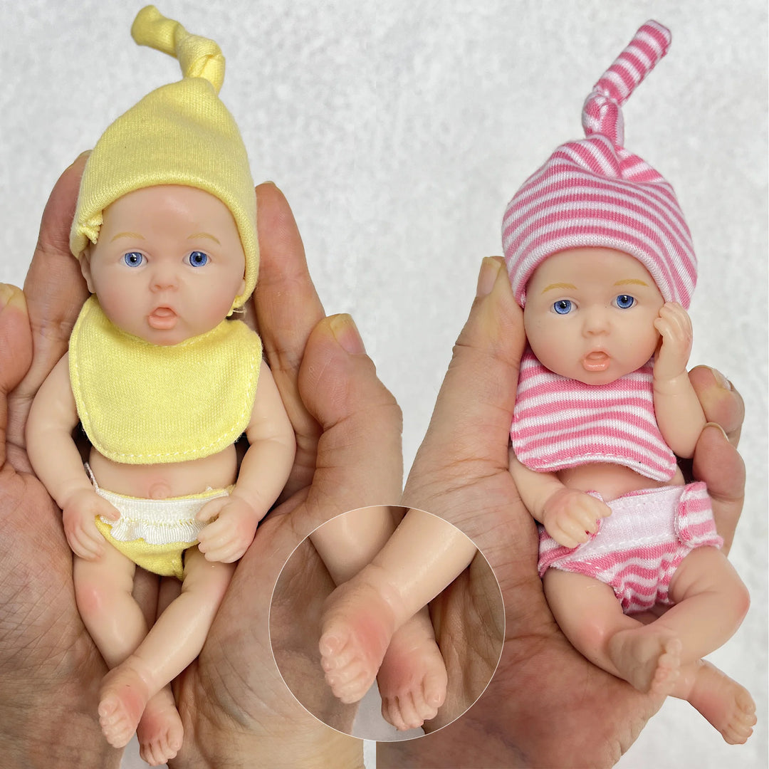 6″ Mini Silicone Reborn Baby Girl – Lifelike Palm Doll