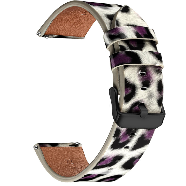 Leopard Print Leather Watch Band 20/22mm (Quick Release)