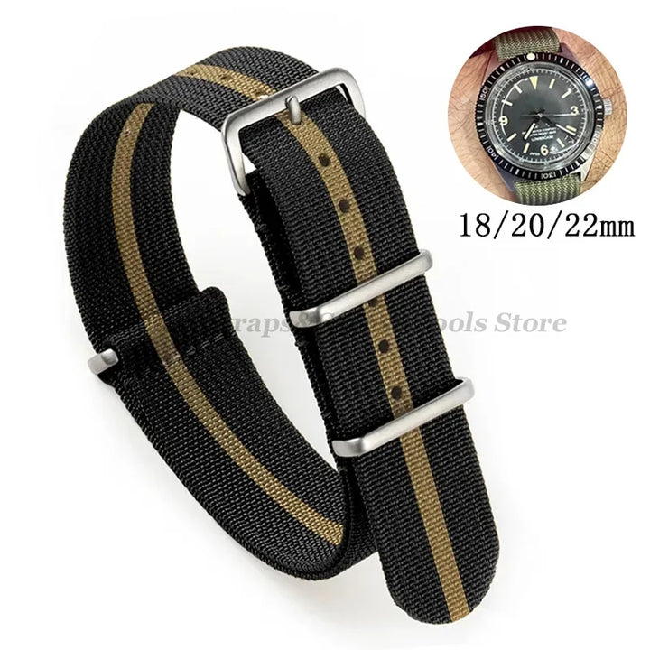 Premium Braid Nylon Watch Strap 18mm 20mm 22mm for Seiko for Huawei Watch Gt2/Gt3 Belt for Military Sport Universal Wristband