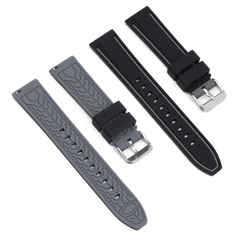 Premium Silicone Quick Release Watch Strap – 20/22/24mm