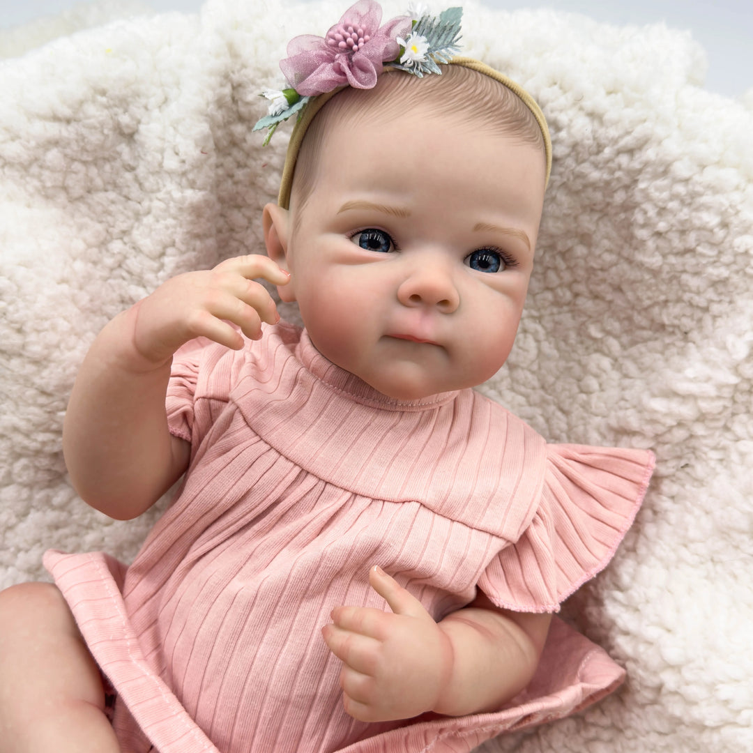 19″ Bettie Full‑Body Collectible Reborn Baby Doll – Waterproof with Hand‑Painted Hair