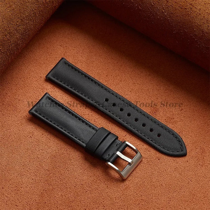 18mm 19mm 20mm 21mm 22mm Premium Sailcloth Watch Band for Omega for Seiko Divers Stitching Quick Release Army Green Sport Straps