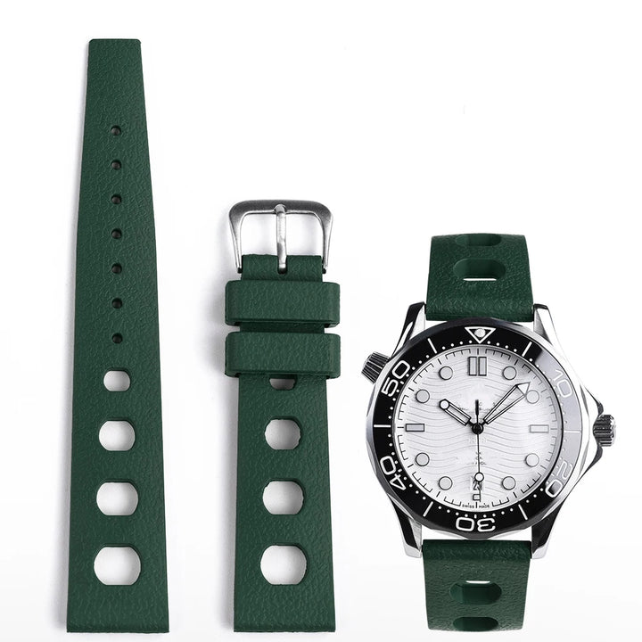 New Design FPM/FKM Tropical Watch Strap 20mm 22mm Quick Release Rubber Watchbands For Omega Tudor S-eiko Watches Accessories