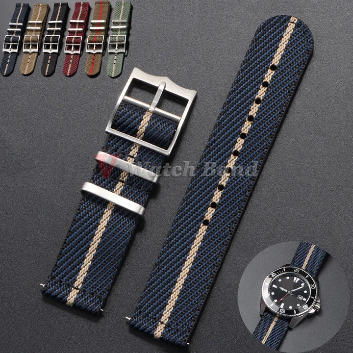 20/22mm Nylon NATO Watch Strap for Tudor, Omega, Seiko