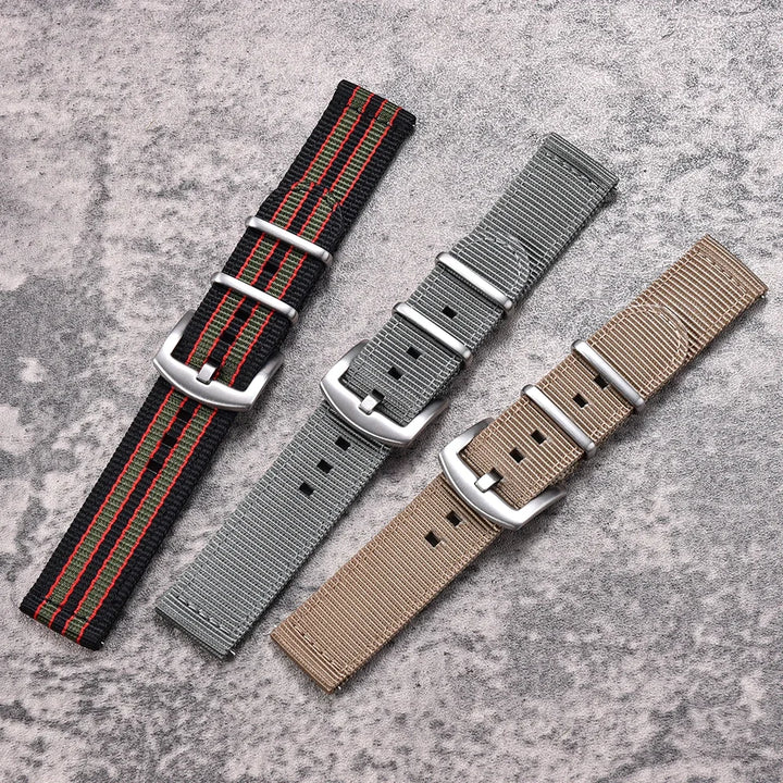 JUELONG Premium  Quick Release Sailcloth Nylon Strap 18mm 20mm 22mm Military Nylon Watchband For Watch Accessories Replacement