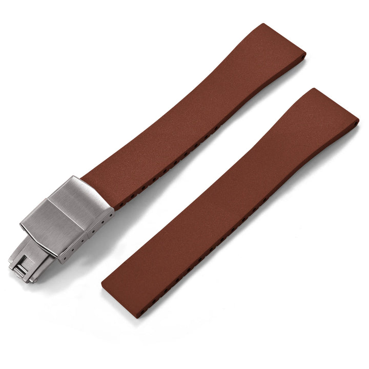 NATOBELT CTS FKM Rubber Watch Band Strap 16mm 18mm 19mm 20mm 21mm 22mm Quick Release Butterfly Cut-to-Size Sweatproof Waterproof