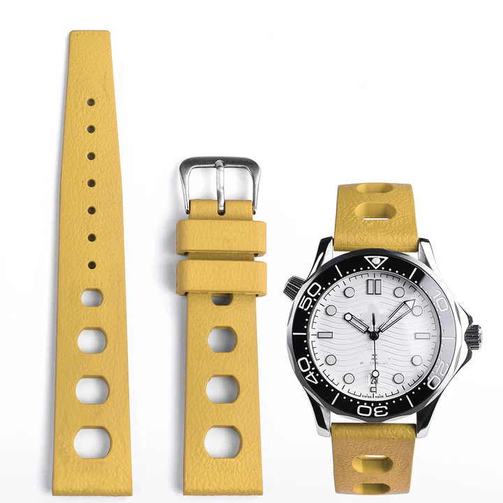 New Tropical Fluororubber Strap For Oris S-eiko Citizen Quick Release Watch Band 20mm 22mm FKM Tropical Strap Smart Watch Strap