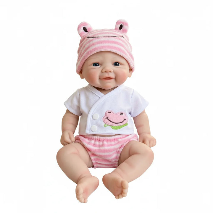 NPK 12inch Vivienne Doll 1100G Weight Super Soft Solid Silicone Mouth Can Open Comes with Pacifier Squishy Elastic Toy