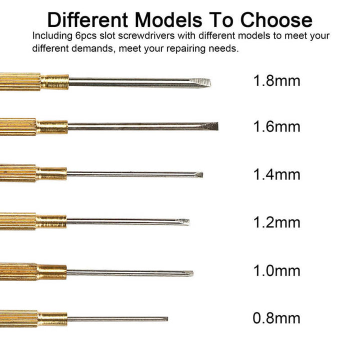Rolex Watch Screwdriver Set – 0.8-1.8mm Flat Blade Repair Tool