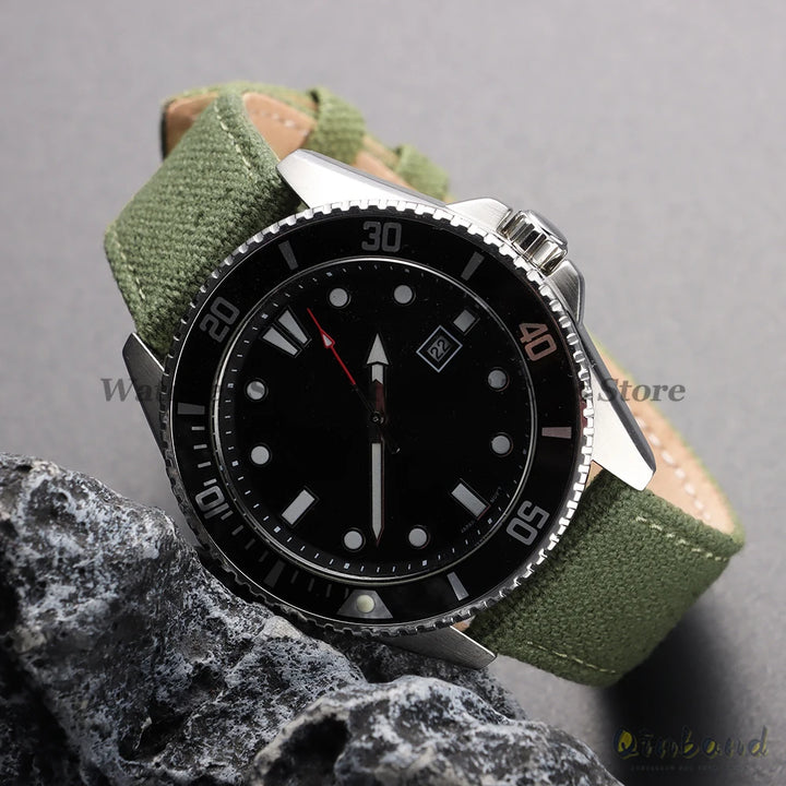 20mm 22mm Nylon Leather Watch Band High Quality Canvas Strap Military Sport Bracelet for Seiko Quick Release Universal Wristband