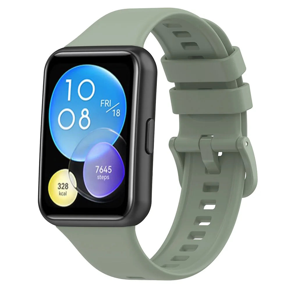 Silicone Strap with Transparent TPU Case for Huawei Watch Fit 2