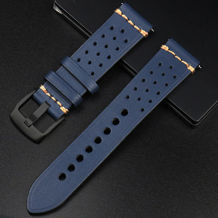 Fashion Quick Release Top Grain Leather Watch Band 20mm 22mm