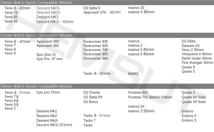 HEMSUT Leather Watch Band For Garmin Quickfit 20 22 26mm Retro Wrist Strap For Fenix/ Marq/EPIX /Instinct /Tactix