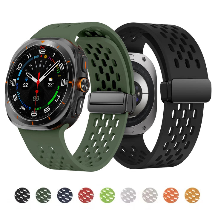 Breathable Silicone Magnetic Strap for Samsung Galaxy Watch Ultra 47mm