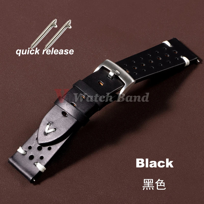 Premium Cowhide Leather Watch Strap 20/22mm (Quick Release)