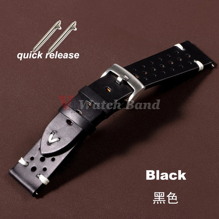 Premium Cowhide Leather Watch Strap 20/22mm (Quick Release)