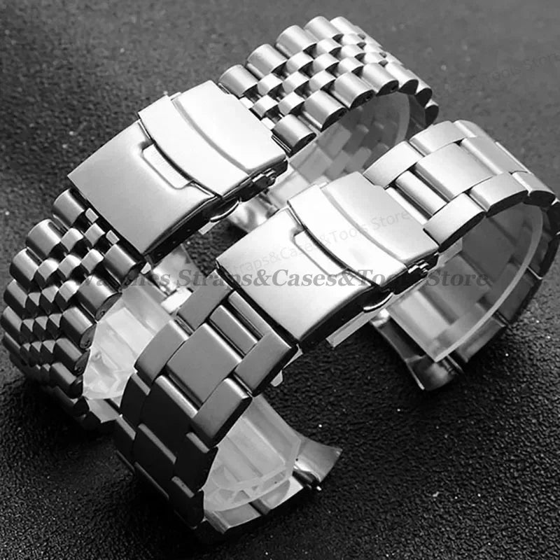 22mm Diving Steel Metal Straps For Casio for Duro MDV107 MDV106 Watch Wristbands Bracelet Stainless Steel Watchband Replacement