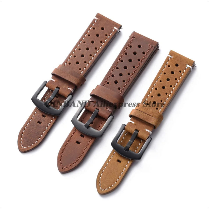 Soft Cowhide Leather Watch Band 18–24mm for Huawei Watch GT4/GT5