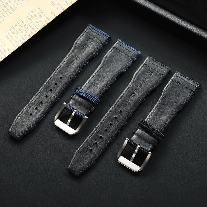 Premium Nylon Canvas Watch Band for IWC Pilot 20mm 21mm 22mm Cowhide Wristbelt Men Women Sport Watch Strap Replacement Bracelets