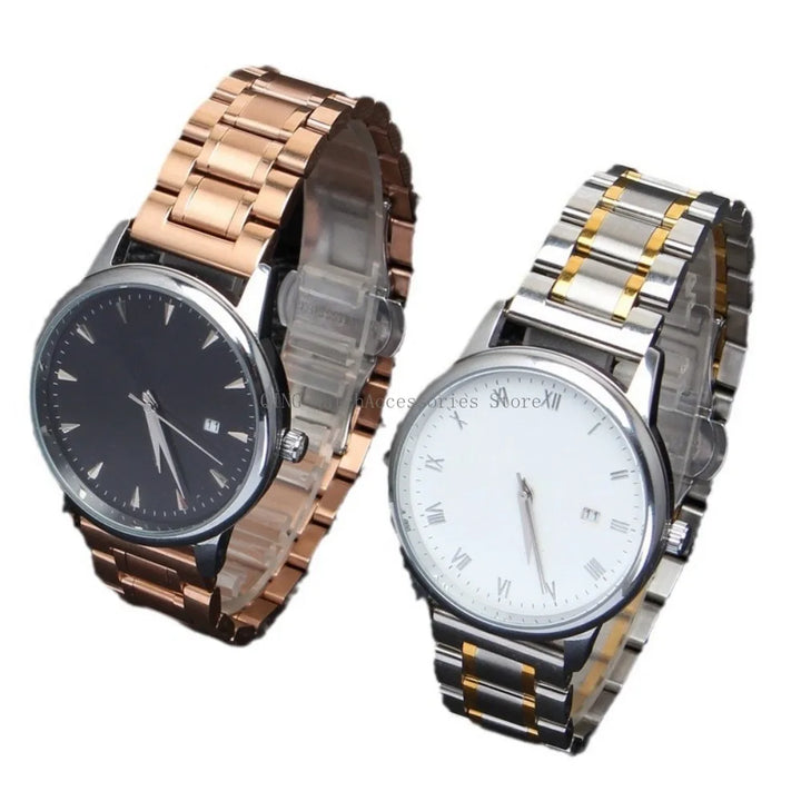 Curved End Solid Stainless Steel Watch Strap – Universal with Butterfly Buckle
