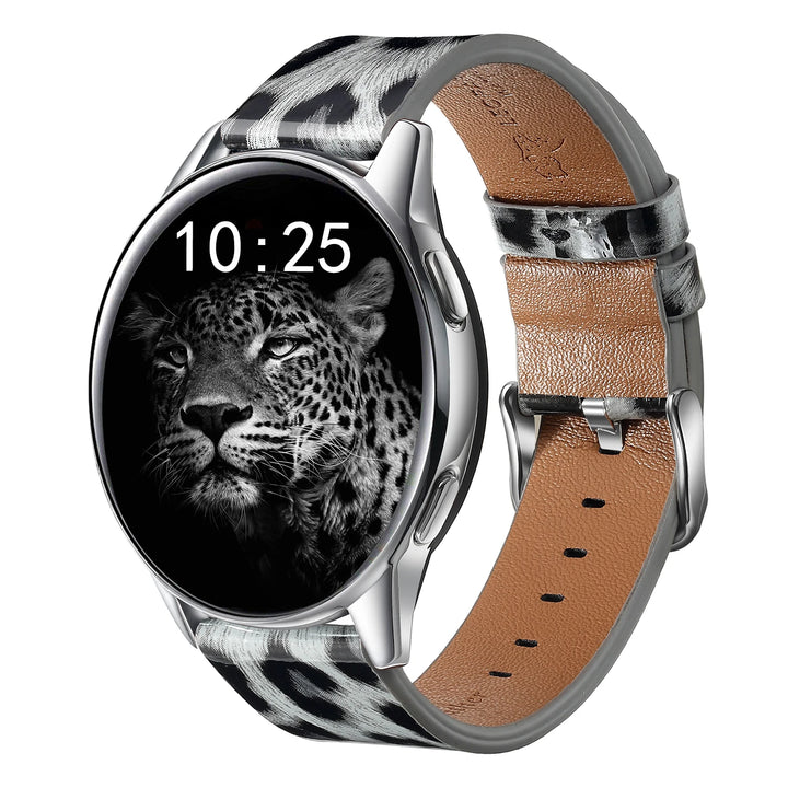 Leopard Print Leather Watch Strap 20/22mm (Quick Release)