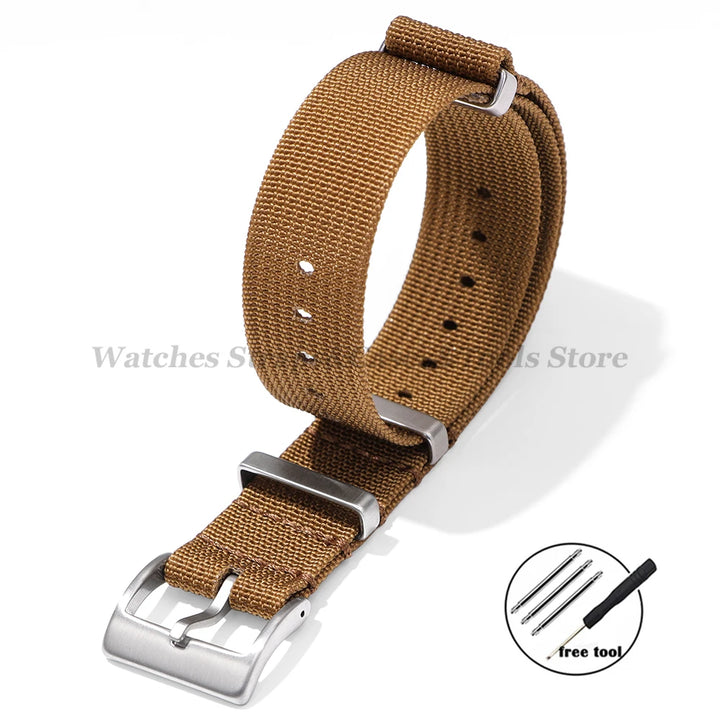Nylon Ribbed Watch Band 18mm 20mm 22mm for Xiaomi Redmi Watch 3 Lite/Active for Smartwatch Universal Wristband Watch Accessories