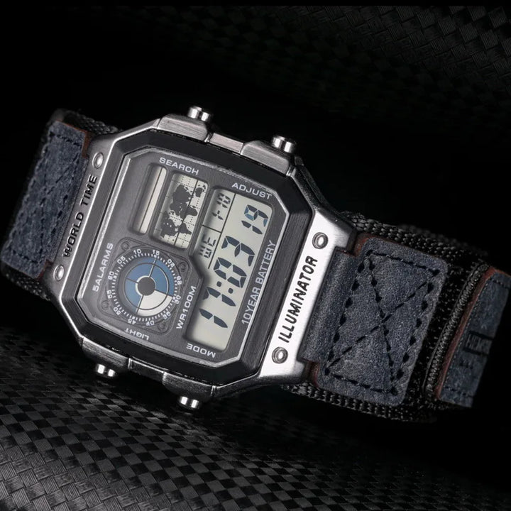 HEMSUT For Casio Watch Band Nylon Leather 18mm Sports Replace Straps Compotible With Gshock AE1200 /1300/W-218H