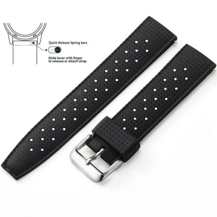 Tropical Silicone Watch Band 18–22mm (Quick Release)