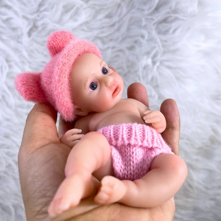6" Mini Lifelike Full‑Silicone Reborn Baby Loulou