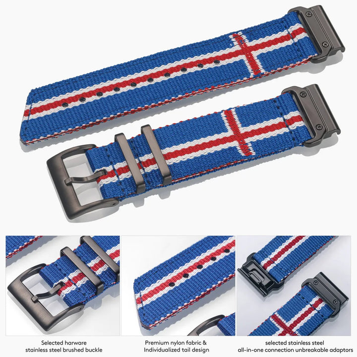 HEMSUT Nylon QuickFit Watch Strap – 22/26mm for Garmin Fenix 6/7/8, Epix, Enduro, Tactix, MARQ