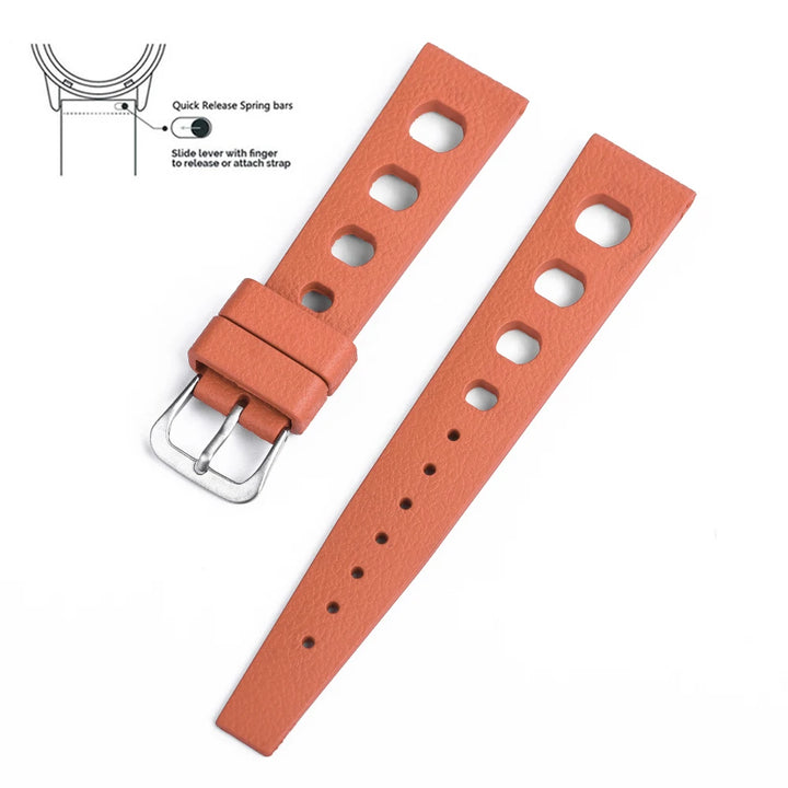 New Tropical Fluororubber Strap For Oris S-eiko Citizen Quick Release Watch Band 20mm 22mm FKM Tropical Strap Smart Watch Strap