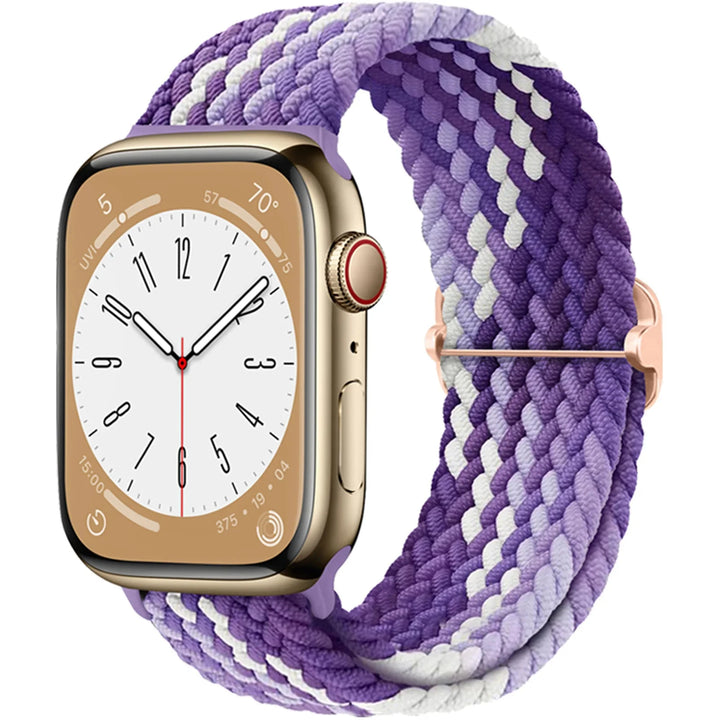 Strap for Apple Watch band 44mm 45mm 49mm 42mm 40 41 46mm Elastic Braided Solo bracelet correa Series 9 10 11 8 7 6 5 SE Ultra 3