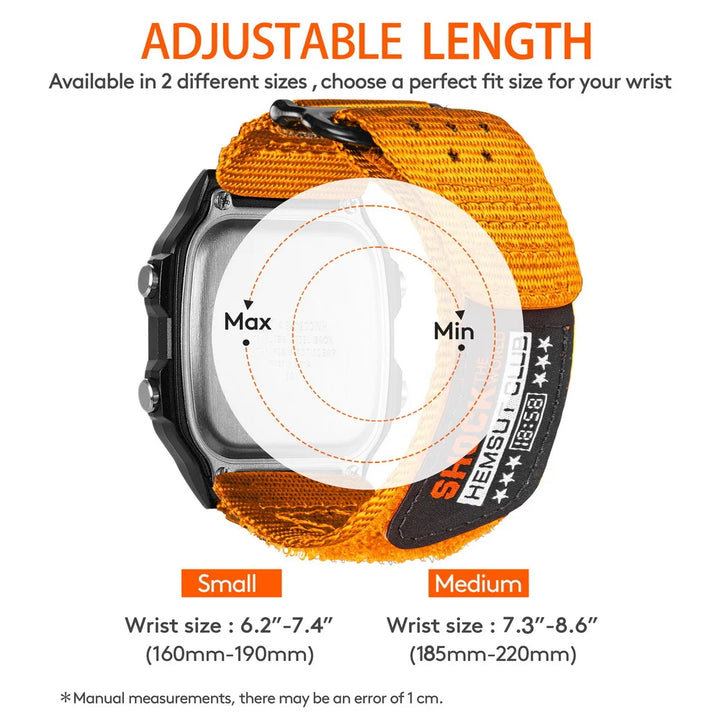 HEMSUT Nylon Replacement Watch Band for Casio G-Shock DW, GA, BA, M Series
