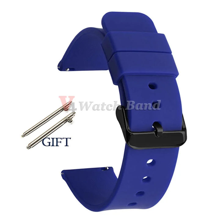 Universal Watch Straps 20mm 22mm 24mm 14mm 16mm 18mm Quick Release Silicone Band for Samsung for Huawei Women&Men Accessories