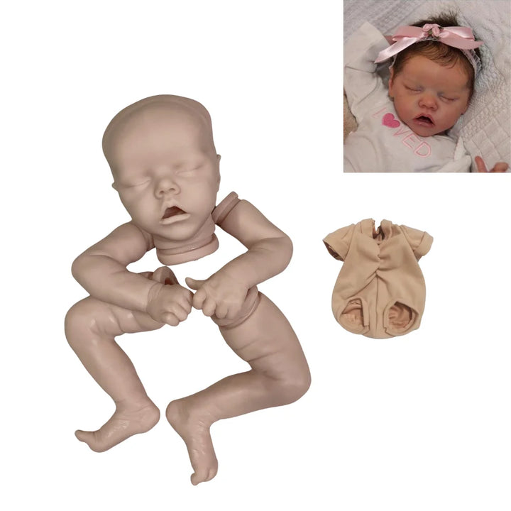 17″ Twin A Unpainted Reborn Doll Kit – Blank Vinyl Newborn DIY Mold