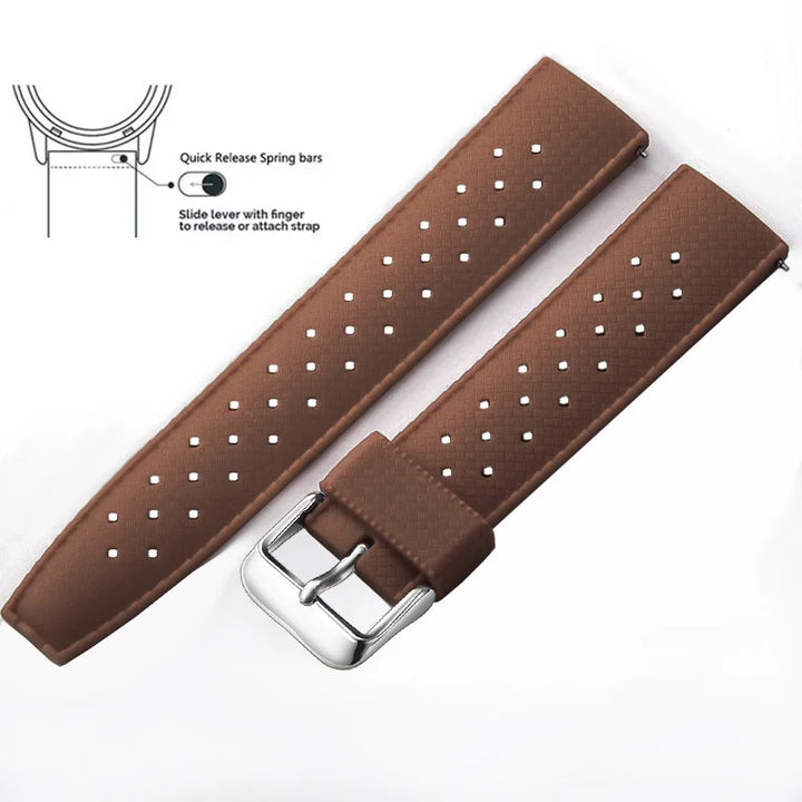 Tropical Silicone Watch Band 18–22mm (Quick Release)