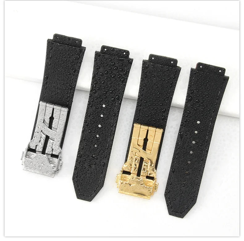 Hublot Yubo Leather & Silicone Hybrid Watch Strap 26×19mm