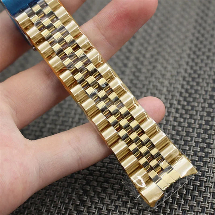 Luxury Curved End Watch Band for Rolex DATEJUST Jubilee Stainless Steel Bracelet Accessories 18mm 19mm 20mm 21mm Metal Belt