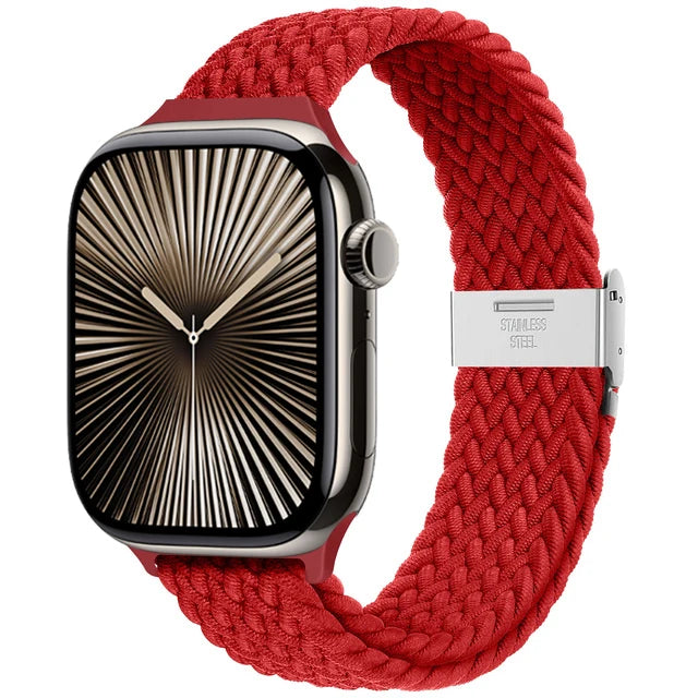 Strap For Apple watch band 46mm 45mm 44mm 49mm 40mm 41mm 42mm Braided loop correa bracelet iWatch series 10 8 9 7 5 se 6 4 Ultra