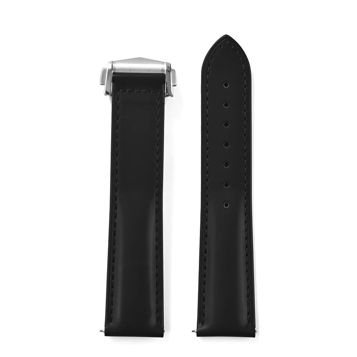 Premium Grade Smooth Surface Leather Watch Bands Perfect Fit Flat End Universal Quick Release Watch Strap 19mm 20mm 21mm 22mm