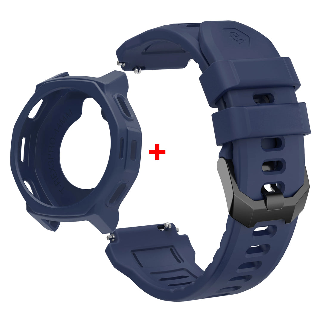 Silicone Strap with Protective Case for Amazfit T-Rex 3 Pro (44mm)