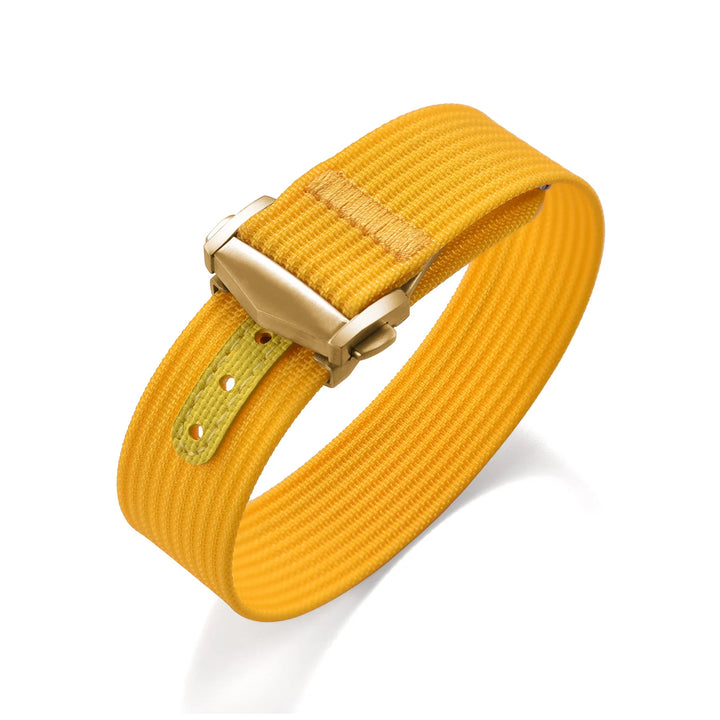 Ribbed Nylon & FKM Rubber Watch Strap – 18–22mm Folding Buckle for Omega, Tudor & Seiko