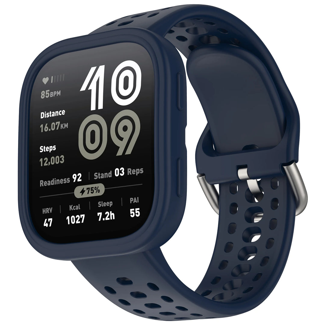 Silicone Strap with Protective Case for Amazfit Bip 6