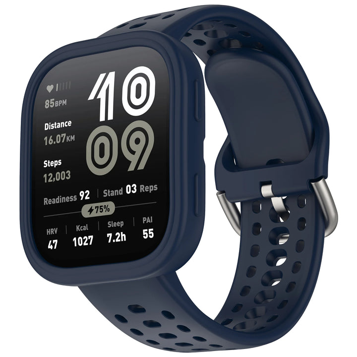 Silicone Strap with Protective Case for Amazfit Bip 6